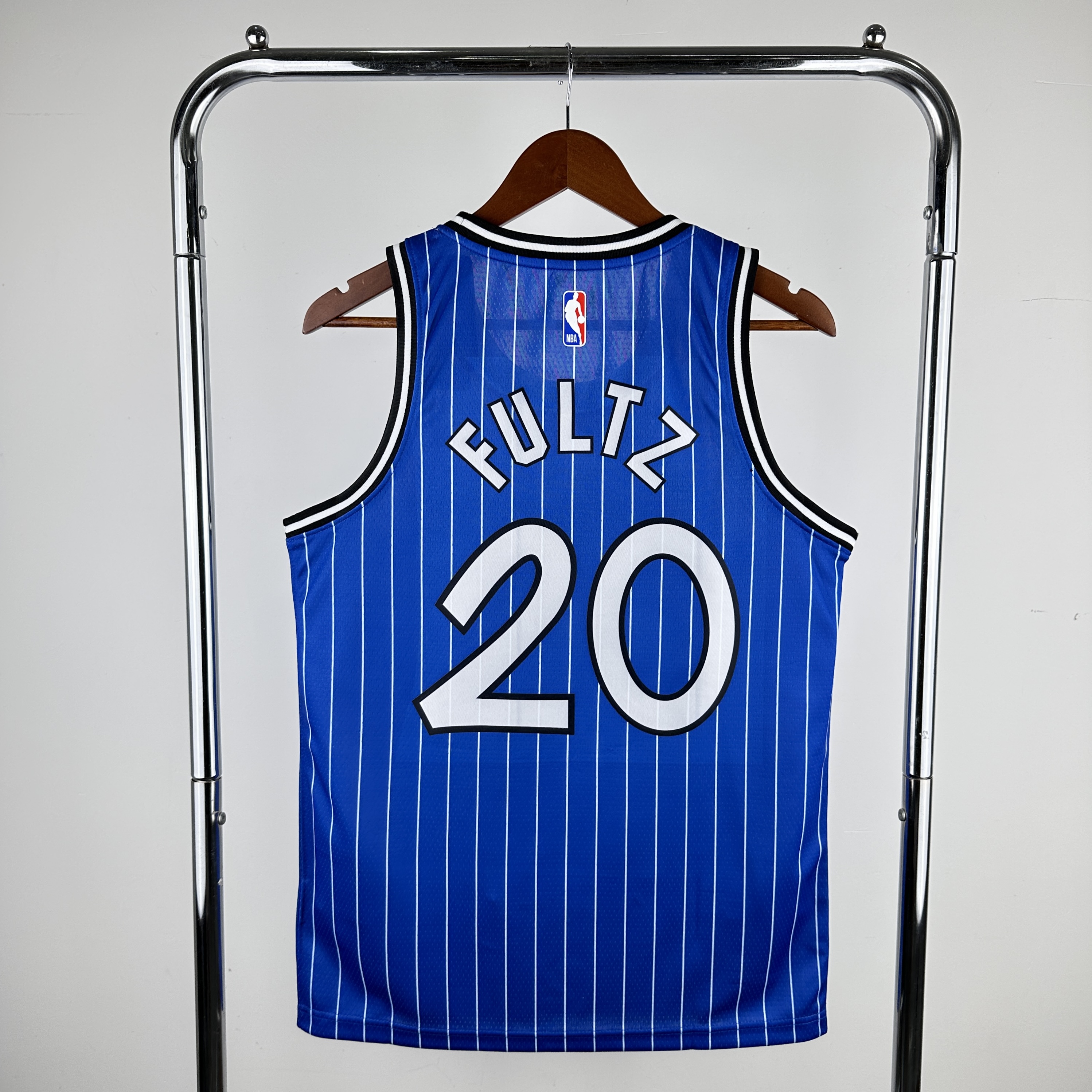 Men Orlando Magic #20 Fultz Blue stripe Throwback Nike 2024 NBA Jersey->milwaukee bucks->NBA Jersey